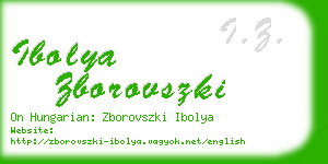 ibolya zborovszki business card